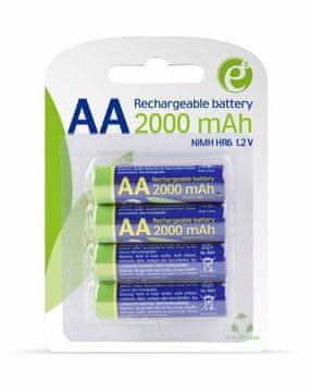 Gembird Gembird AA punjive baterije, 2000mAh, komplet 4 komada