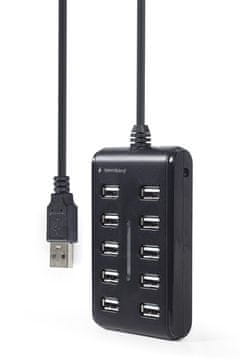 slomart Gembird UH1025-B USB 2.0 HUB 10-portni, crni
