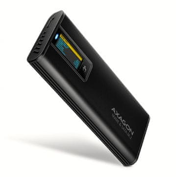 AXAGON Axagon EEM2-SD2B M.2 NVMe/SATA SSD kućište USB-A/C 10Gbps, LED zaslon, crno
