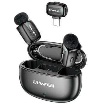 Awei AWEI MK5 Duo Ai-Voice crni klopni mikrofon
