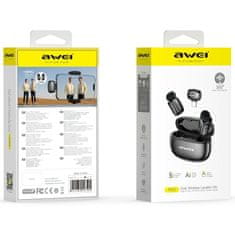 Awei AWEI MK5 Duo Ai-Voice crni klopni mikrofon