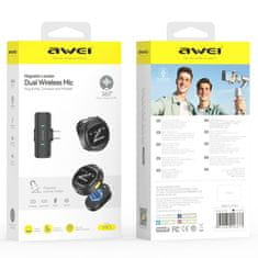 Awei AWEI MK3 Duo bežični klavijaturni mikrofon, crni