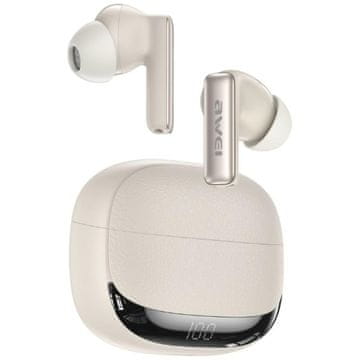 Awei AWEI TA19 TWS Bluetooth 6.0 slušalice s aktivnim poništavanjem buke, bež