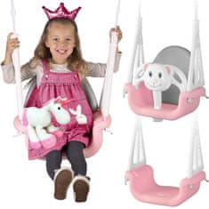 Northix Ricokids 3u1 ljuljačka s medvjedićem, roza