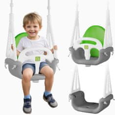 Northix Ricokids Elephant 3u1 ljuljačka s kantom, siva i zelena