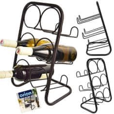 Northix Elegantni stalak za vino od crnog metala za 6 boca