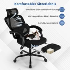 Northix Ergonomska uredska stolica s osloncem za noge i podesivim naslonom