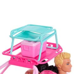 Barbie Barbie kolica za plažu s dodacima, za 4 lutke