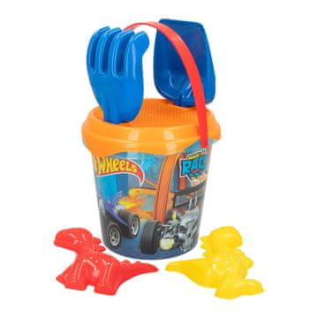 Hot Wheels Set igračaka za plažu Hot Wheels, kanta od 18 cm, 6 dijelova