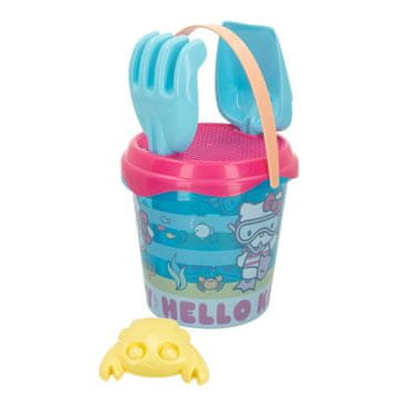 Northix Set igračaka za plažu Hello Kitty, kanta od 18 cm, 5 komada