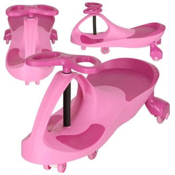 Northix Svijetleći LED kotači Gravity roller coastera ružičasti
