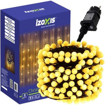 Northix 300 LED božićnih lampica, toplo bijela, 30 m, 8 načina rada
