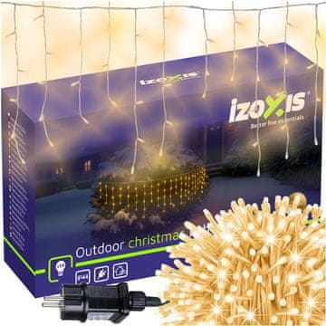 Northix Božićne lampice u obliku ledenice, 100 LED, 6 m, toplo bijela, IP44