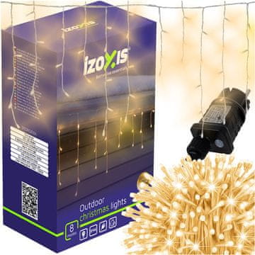 Northix Vanjska božićna svjetla, 300 LED, toplo bijela, 15 m, 8 načina rada