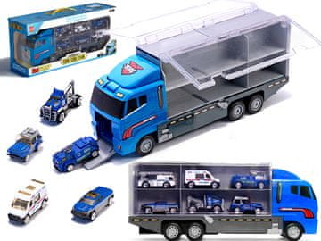 Northix Transporter kamion TIR bacač + metalni automobili policija