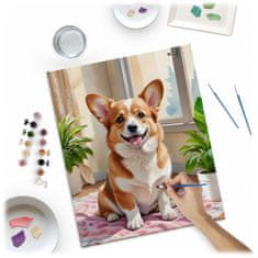 Northix Slikanje po brojevima 40x50 cm Massido Corgi pas