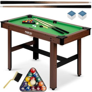 Northix Biljarski stol 122 x 61 x 76 cm NS-807 Tamnosmeđi