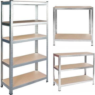 Northix Metalna polica za odlaganje, 150 x 75 x 30 cm - Humberg HR-810