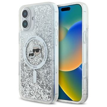Karl Lagerfeld MagSafe maskica za iPhone 16 s tekućim šljokicama