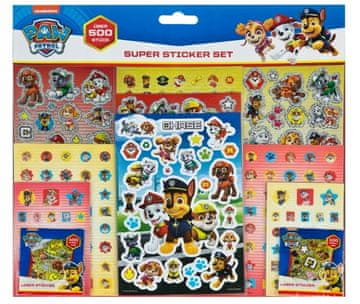 Nickelodeon Naljepnice Paw Patrol SKYE 500 kom. konveksne ravne šljokice za djecu