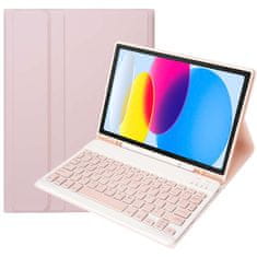 futrola s tipkovnicom i držačem za olovku za Apple iPad 11 2025 / iPad 10.9 2022 roza