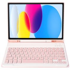futrola s tipkovnicom i držačem za olovku za Apple iPad 11 2025 / iPad 10.9 2022 roza