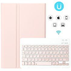 futrola s tipkovnicom i držačem za olovku za Apple iPad 11 2025 / iPad 10.9 2022 roza