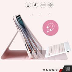 futrola s tipkovnicom i držačem za olovku za Apple iPad 11 2025 / iPad 10.9 2022 roza