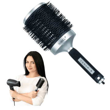 Sibel keramička mega velika profesionalna četka za oblikovanje kose 80/105 Ceram-X 80 mm