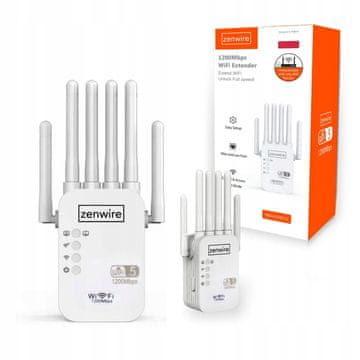 ZENWIRE Pojačivač signala WiFi 5 vanjski repeater pristupna točka Zenwire WD-R1201U 1200 Mb/s