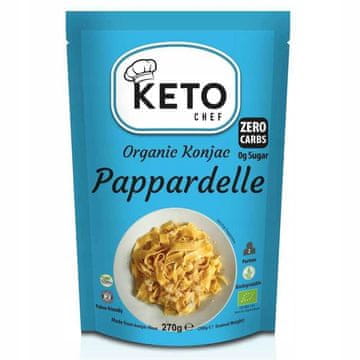 Keto tjestenina (Konjac Noodle Pappardelle) organska 270 g (200 g) - Keto Chef