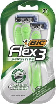 Bic Flex 3 Sensitive britvica s 3 oštrice, 3 komada.