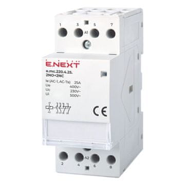 NEX p005022 Modularni kontaktor 4P 25A 2NO+2NC 230V AC