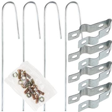 Perg-N9499 sidra ZA pričvršćivanje pergola, zakucana, set od 4 komada + vijci