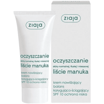 Ziaja hidratantna krema za čišćenje s listovima manuke SPF10, korektivni balzam s adstringentnim učinkom 50 ml