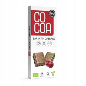 Cocoa+ BIJELI TABERNAKUL S TREŠNJAMA 60% MANJE ŠEĆERA ORGANSKI 40 g - KAKAO