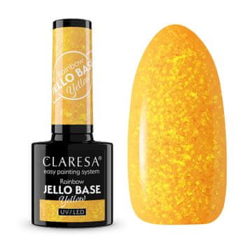 Claresa Rainbow Jello Base Yellow - medeno žuta s komadićima folije / 5510