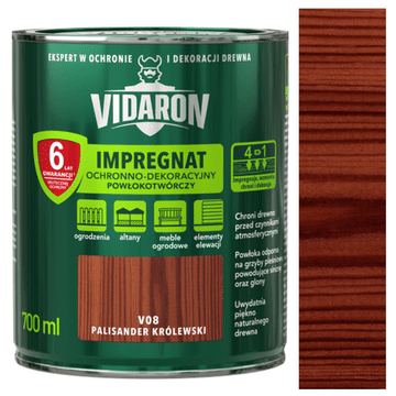 VIDARON IMPREGNACIJA ZA DRVO KOJA STVARA FILM ROYAL ROSEWOOD V08 0,7L