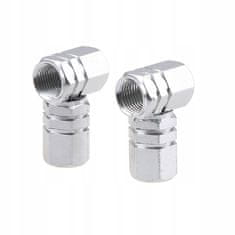 AMIO Matice za ventile srebrne, 4 kom, aluminijske
