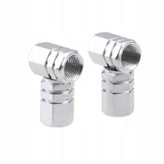 AMIO Matice za ventile srebrne, 4 kom, aluminijske