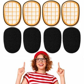 Filteri za Philips SpeedPro Max Aqua FC5005 FC6802 8000 usisavač, set od 4 komada