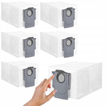 6 x vrećica za prašinu za Roborock Q Revo Pro / S / MaxV / Pro / S8 maxV Ultra