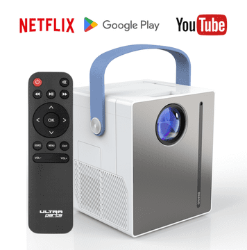 Ultra Parts CY402 Projektor + 720P + 230 ANSI + Android 9.0 + 2/16GB + 2.4G Wi-Fi + Bluetooth