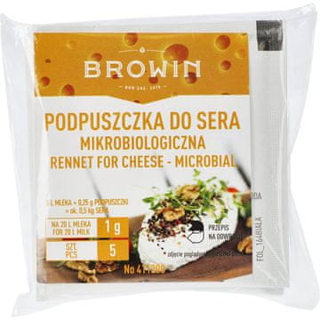 Browin Mikrobiološko sirilo za sir 5x1g na 100L