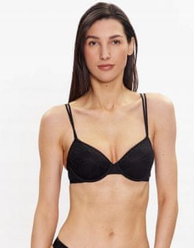 Calvin Klein čipkasti grudnjak s naramenicama crni 75C 2A2E1_A* TIA