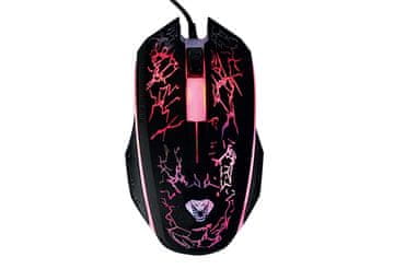 Media-Tech COBRA PRO X-LIGHT - Osvijetljeni gamerski miš, 1200 cpi, automatski promjenjivo pozadinsko osvjetljenje, 3 tipke i kotačić za pomicanje, USB sučelje