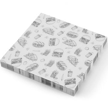 Hendi Pergament papir za pomfrit grickalice 30,5x30,5 cm uzorak brze hrane - 500 kom.