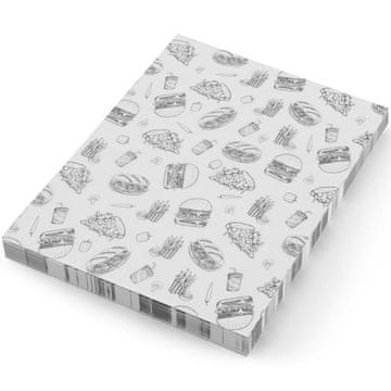 Hendi Pergament papir za pomfrit grickalice 20x25 cm uzorak brze hrane - 500 kom.