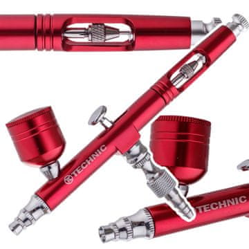 MODELIRNI AIRBRUSH S MLAZNICOM DVOSTRUKOG DJELOVANJA OD 0,3 MM ZA BOJANJE AB-140 CRVENA