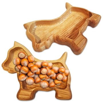 Drvena ZDJELA Pladanj Zdjela za suho voće i grickalice Cherry DOG